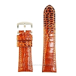 Genuine Brown Aged Leather Band With White Stitches (18mm)