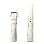 Extra Long White Alligator Grain Leather Band (12mm-24mm)