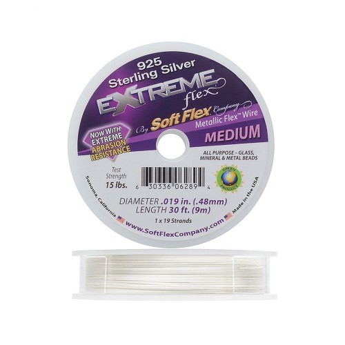 Soft Flex Extreme Beading Wire - Medium 0.019 Diameter 30 Foot   