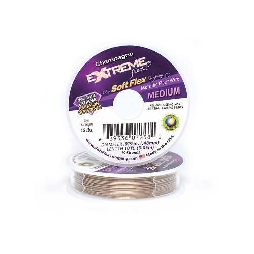 Soft Flex Extreme Beading Wire - Medium 0.019 Diameter 10 Foot   