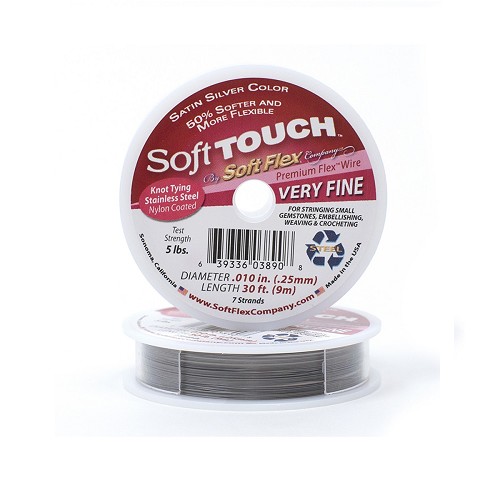 Soft Touch Beading Wire - Very Fine 0.010 Diameter 30 Foot   