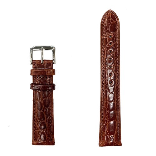 Brown Crocodile Grain Leather Band (16mm-30mm)