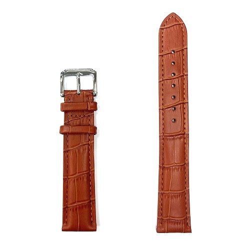 Extra Long Light Brown Alligator Grain Leather Band (12mm-24mm)   