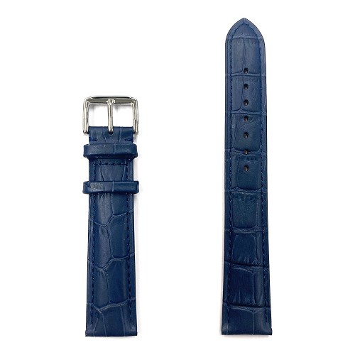 Extra Long Navy Blue Alligator Grain Leather Band (12mm-20mm)