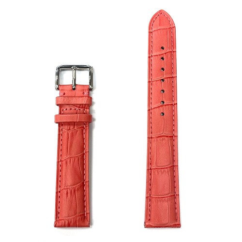 Extra Long Peach Pink  Alligator Grain Leather Band (12mm-24mm)