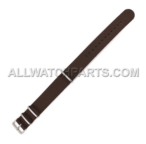 Nato Style Ballistic Nylon Brown Strap (16 mm - 24mm)