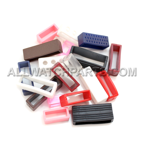Mixed Colors PVC Strap Keeper Assortment 30pcs