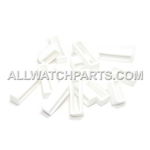 White PVC Strap Keeper Assortment 16pcs (16mm-30mm)
